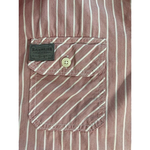 3/$27 Men’s Slade Wilder Long Sleeve Button Down Shirt in Red, size Large - Picture 3 of 14